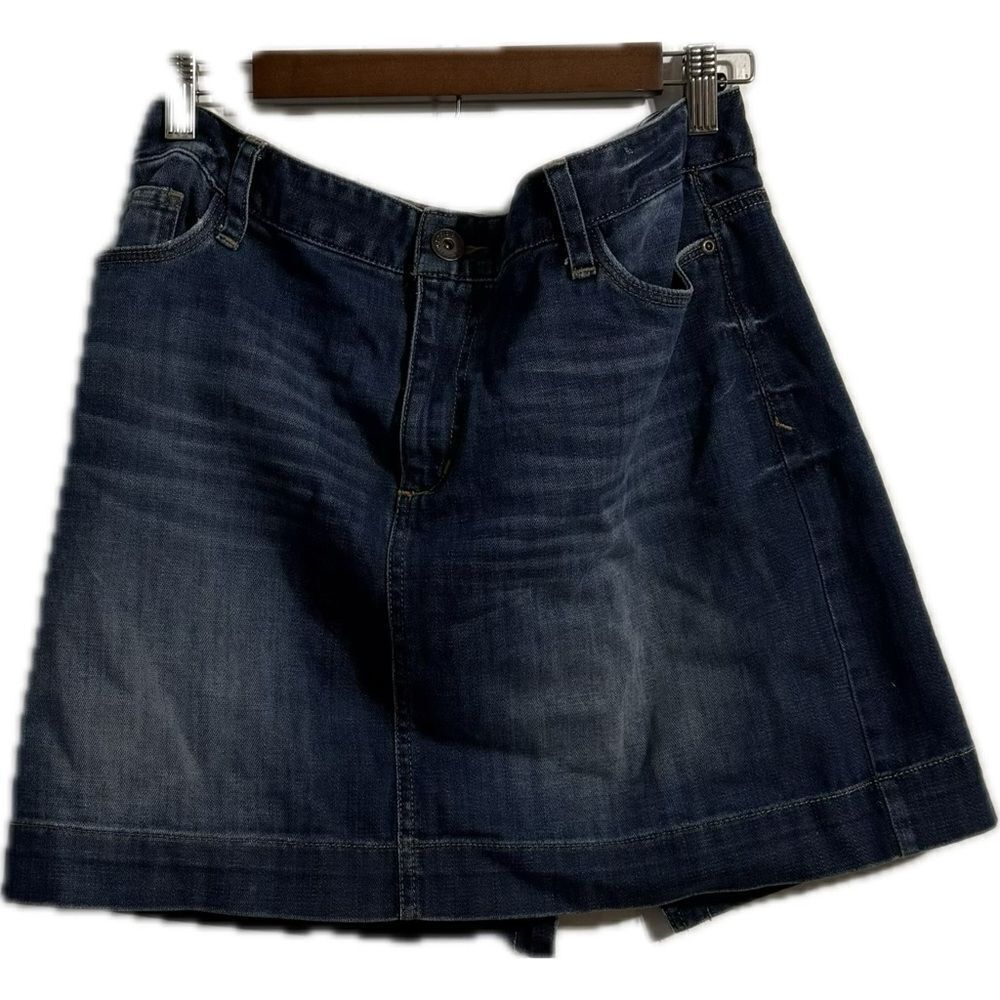 Eddie Bauer Blue Mini A-Line Skirt Casual